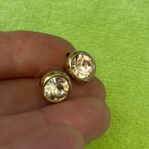 Park Lane Gold Blushing Crystal Stud Earrings